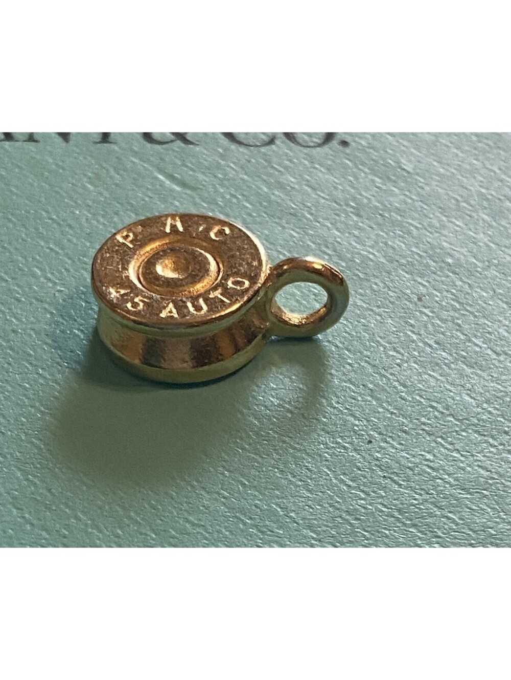 .45 Caliber Bullet Pendant Brass . Unique un-dented primer!